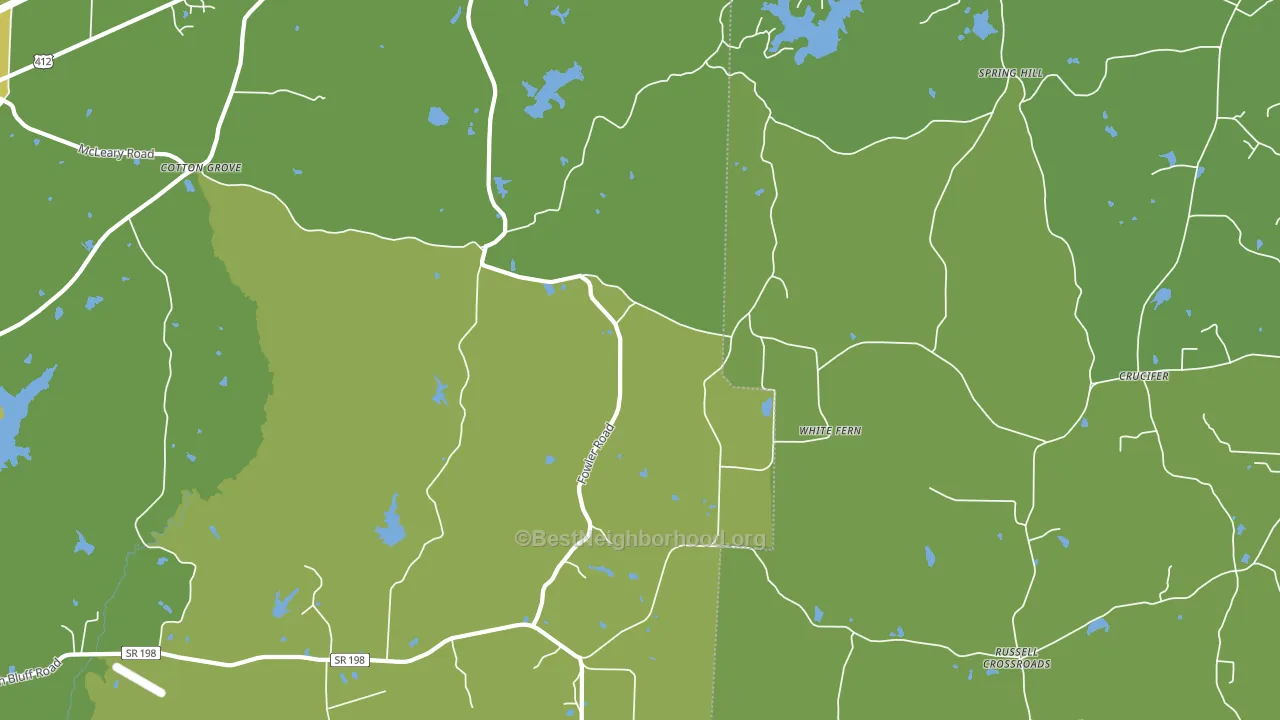 White Fern, TN block-group voter-turnout map