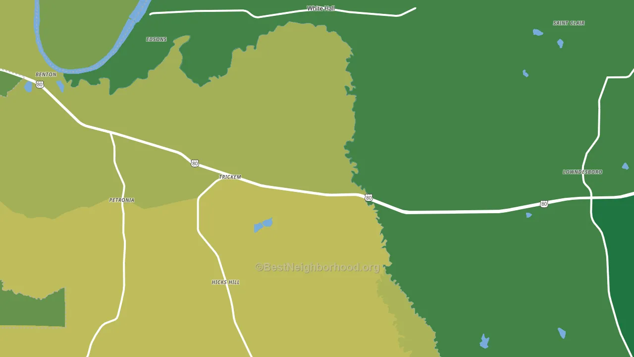 White Hall, AL block-group voter-turnout map