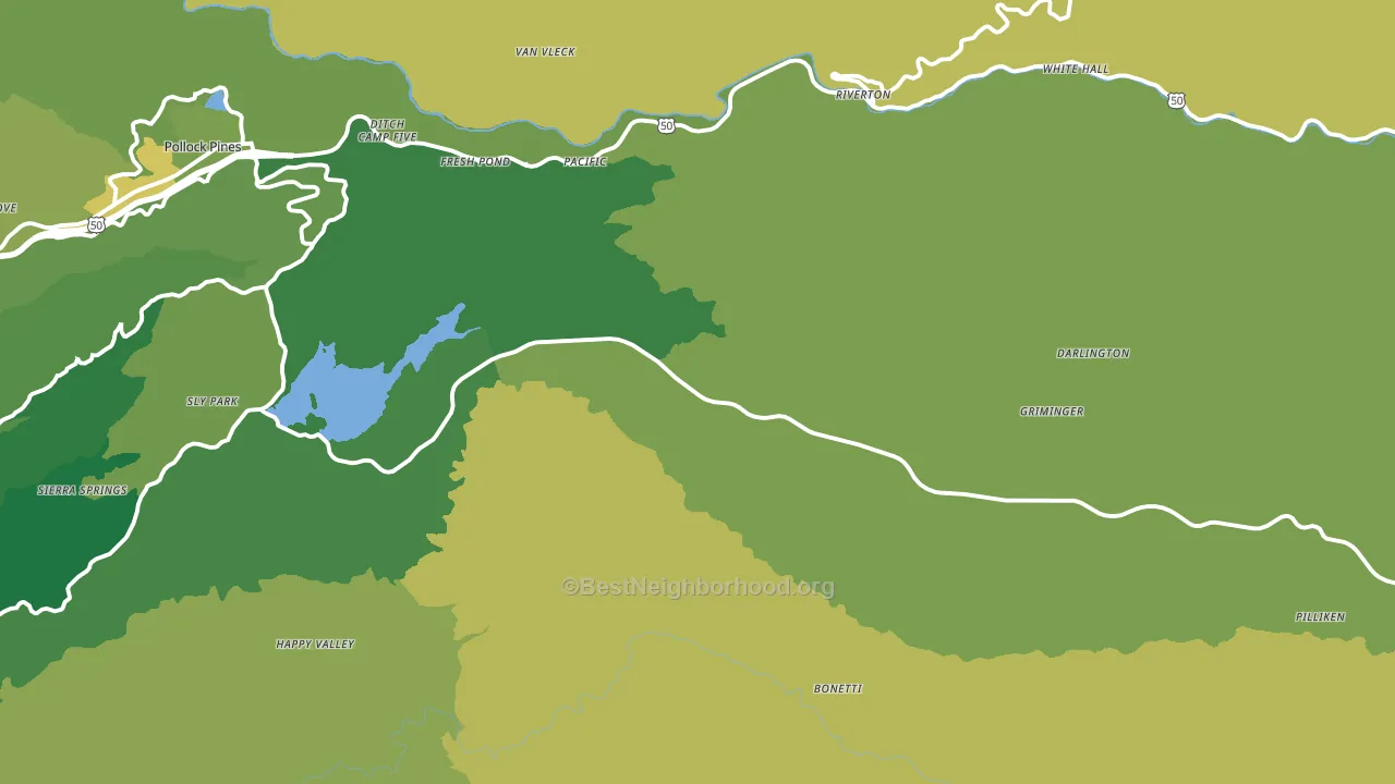 White Hall, CA block-group voter-turnout map