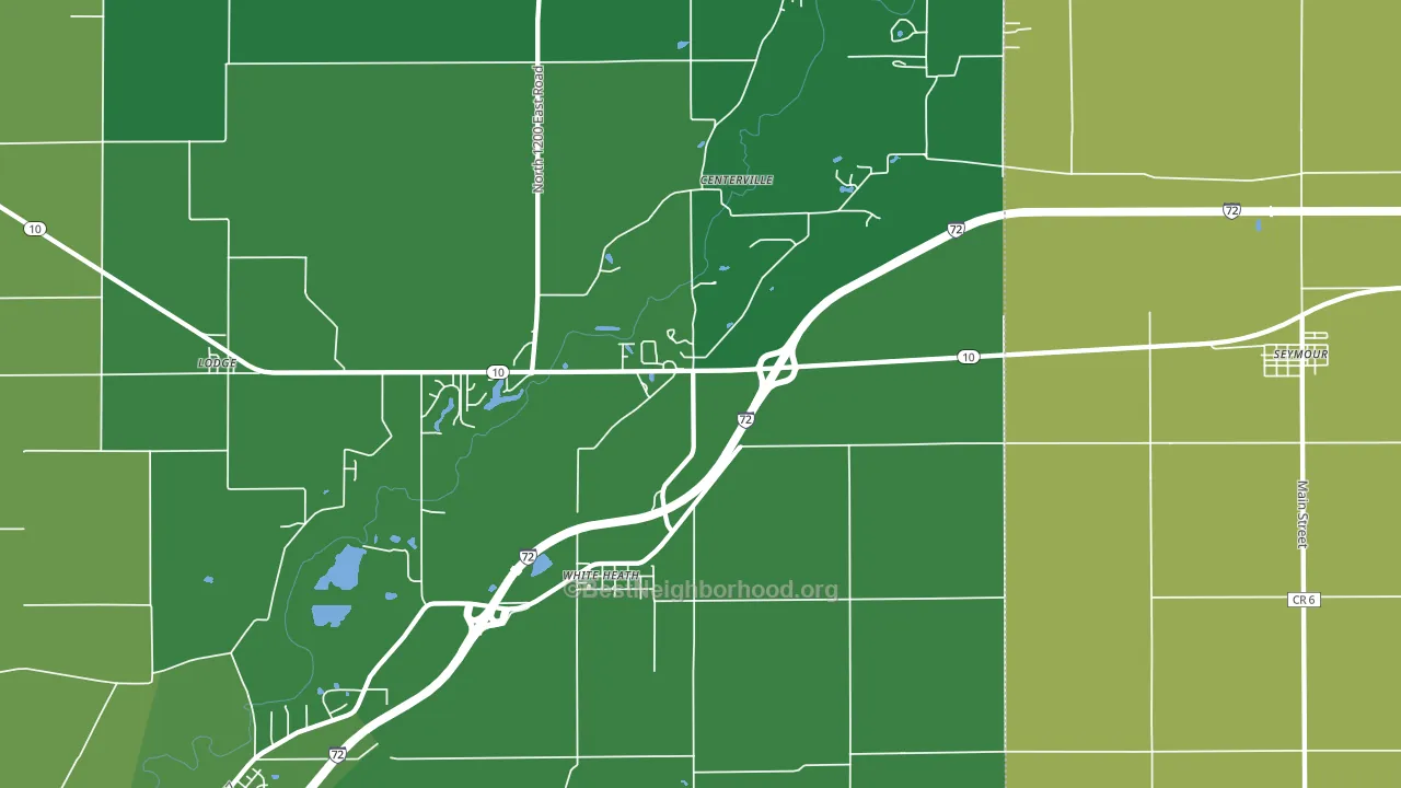 White Heath, IL block-group voter-turnout map