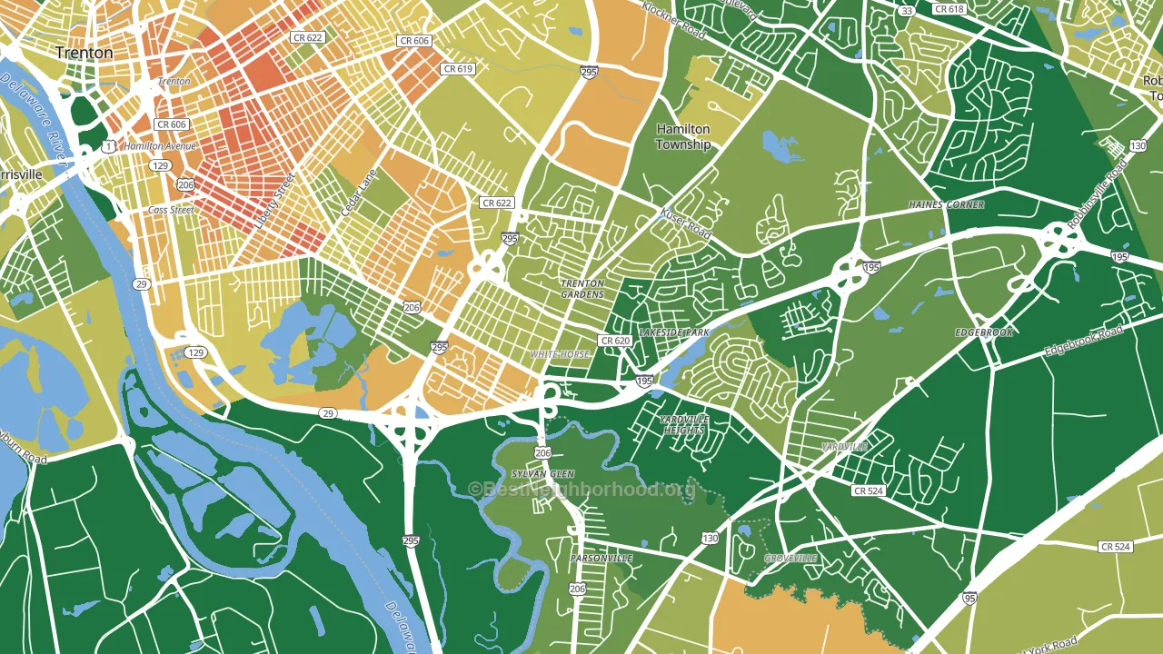 White Horse, NJ block-group voter-turnout map