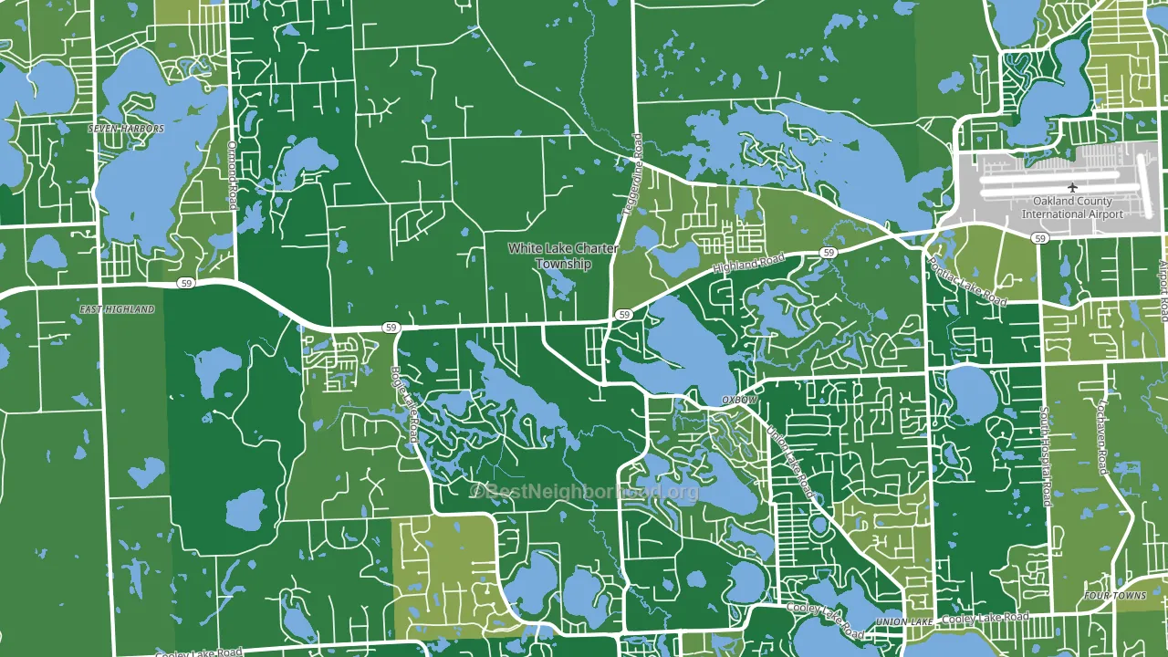 White Lake, MI block-group voter-turnout map