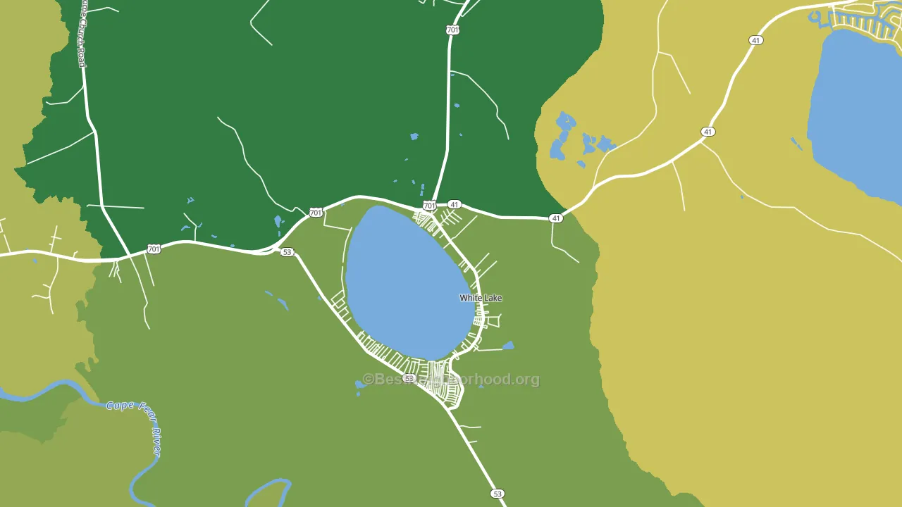 White Lake, NC block-group voter-turnout map