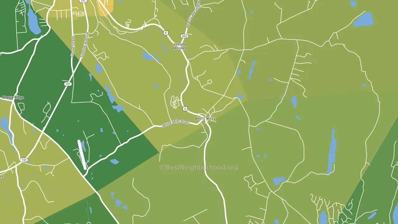 White Mills, PA block-group voter-turnout map
