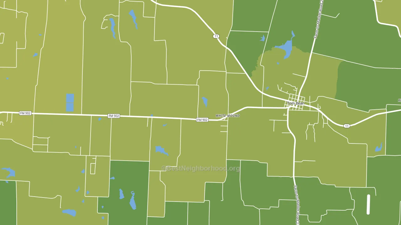 White Mound, TX block-group voter-turnout map