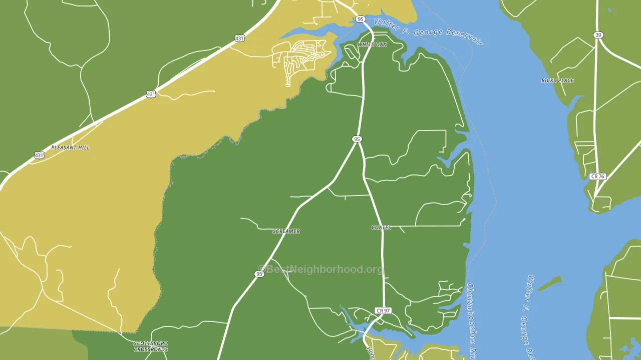White Oak, AL block-group voter-turnout map