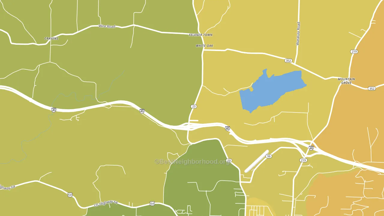 White Oak, AR block-group voter-turnout map