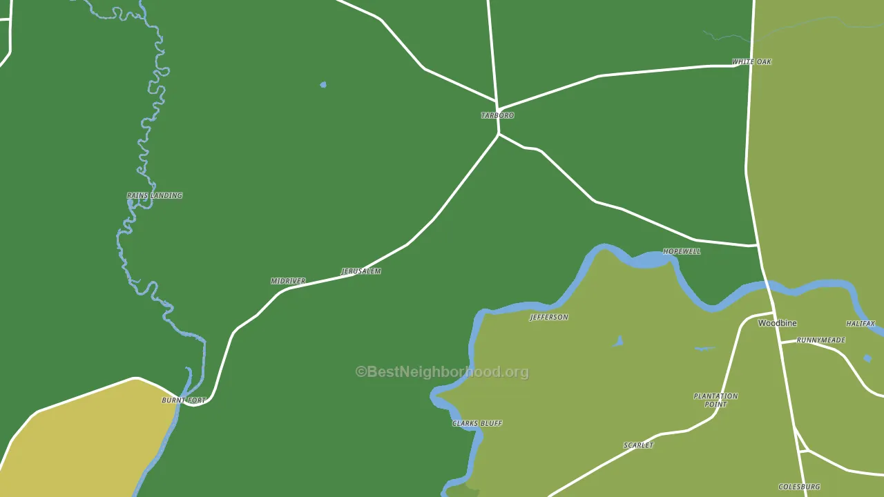 White Oak, GA block-group voter-turnout map