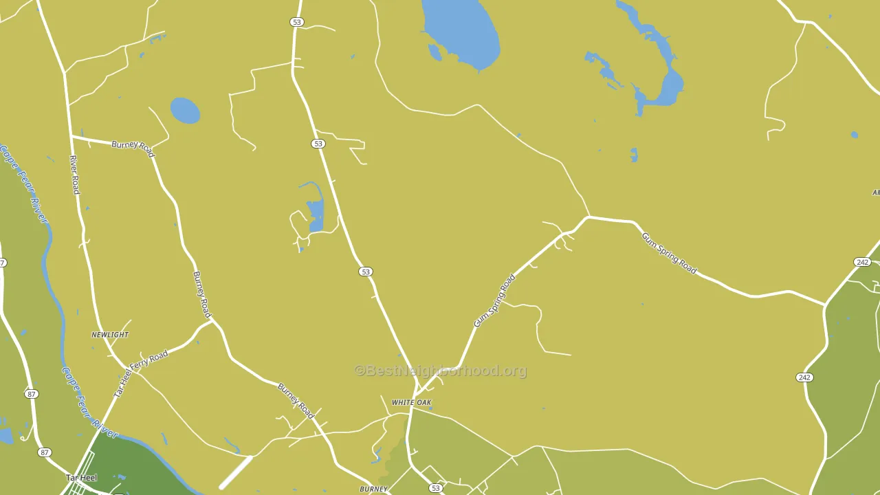 White Oak, NC block-group voter-turnout map