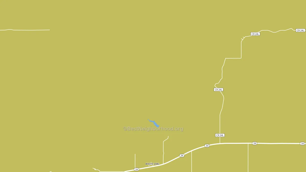 White Owl, SD block-group voter-turnout map