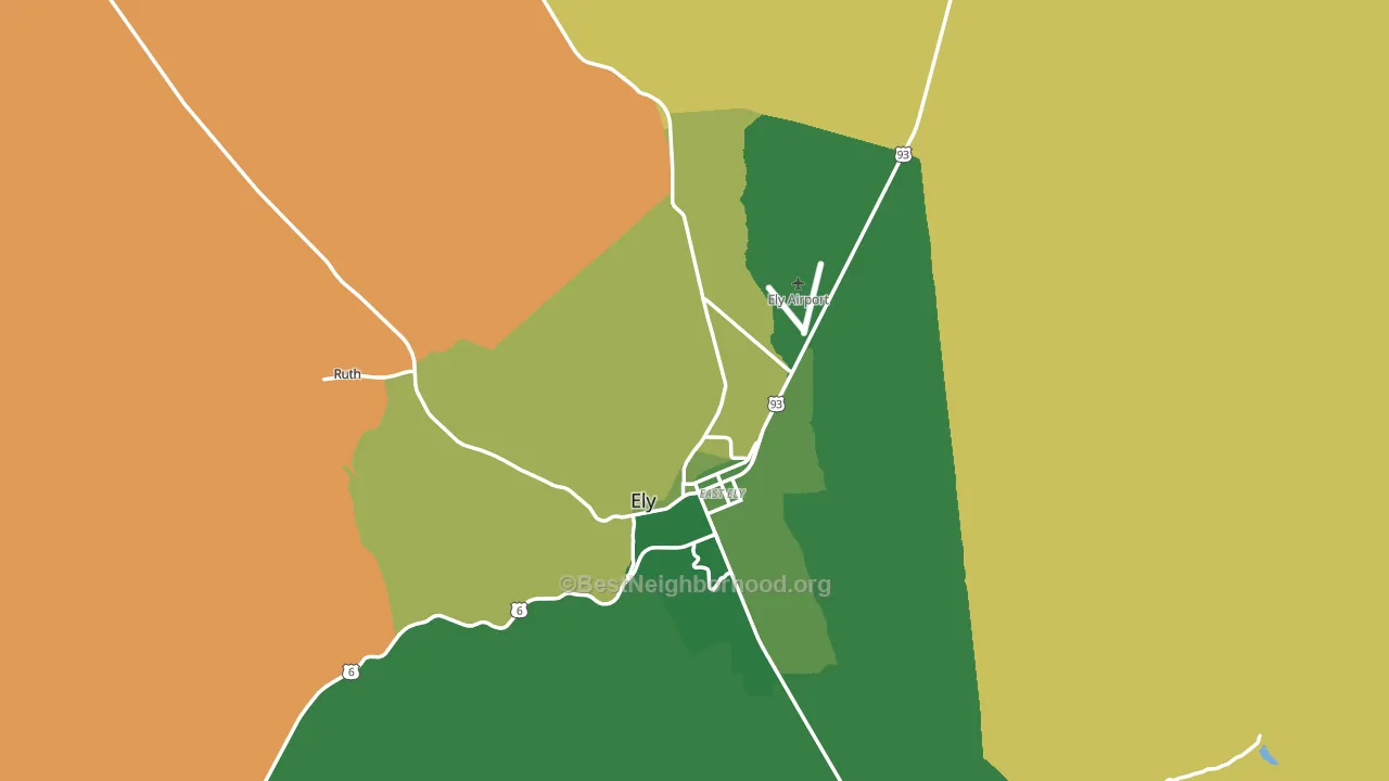 White Pine County, NV block-group voter-turnout map