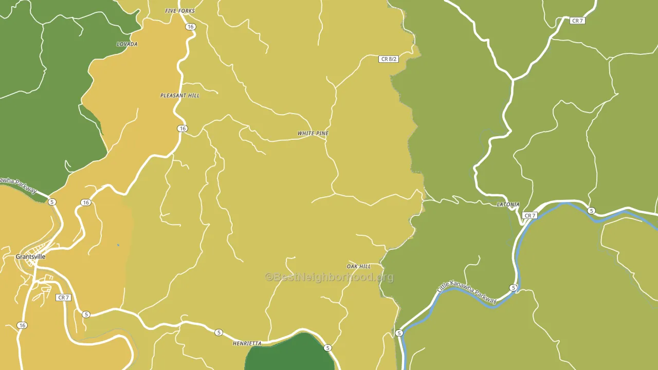 White Pine, WV block-group voter-turnout map