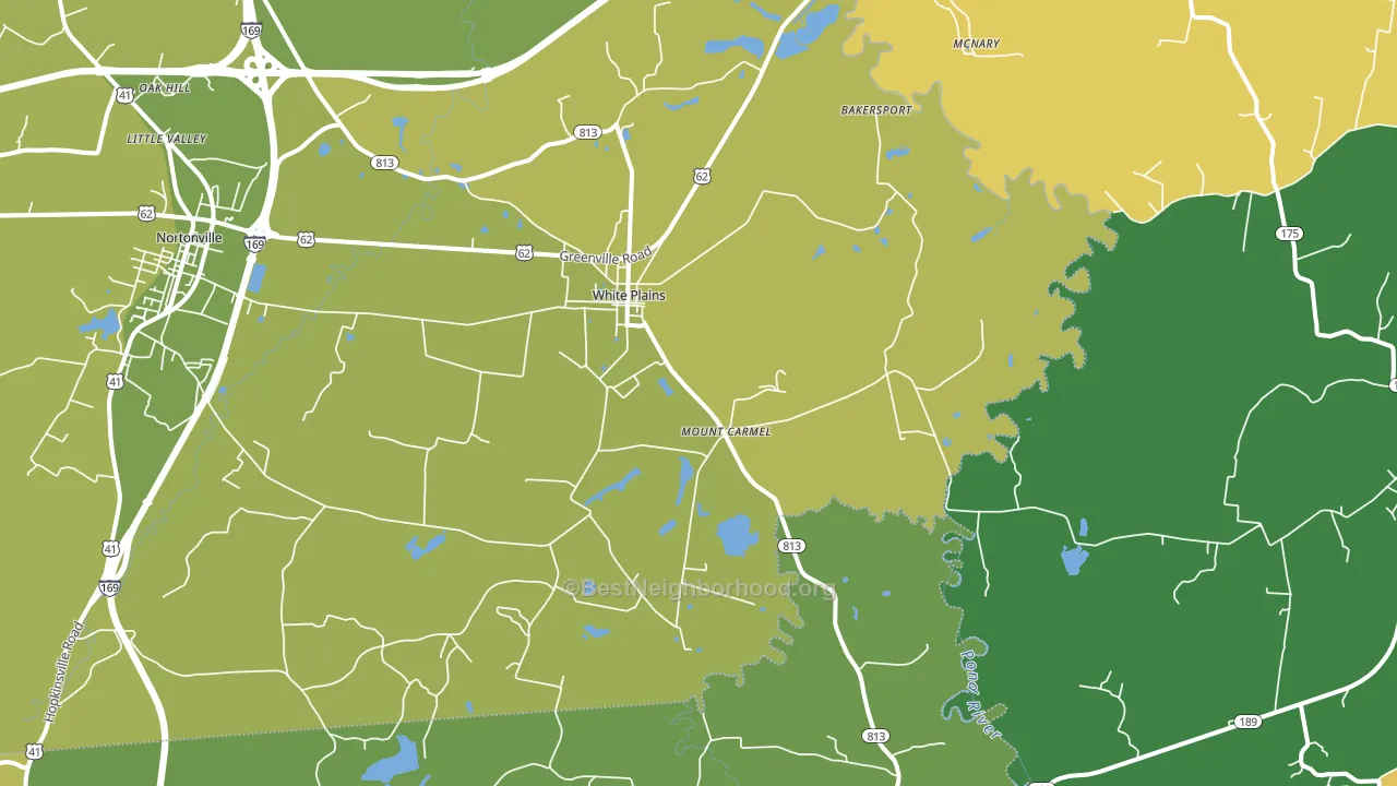 White Plains, KY block-group voter-turnout map