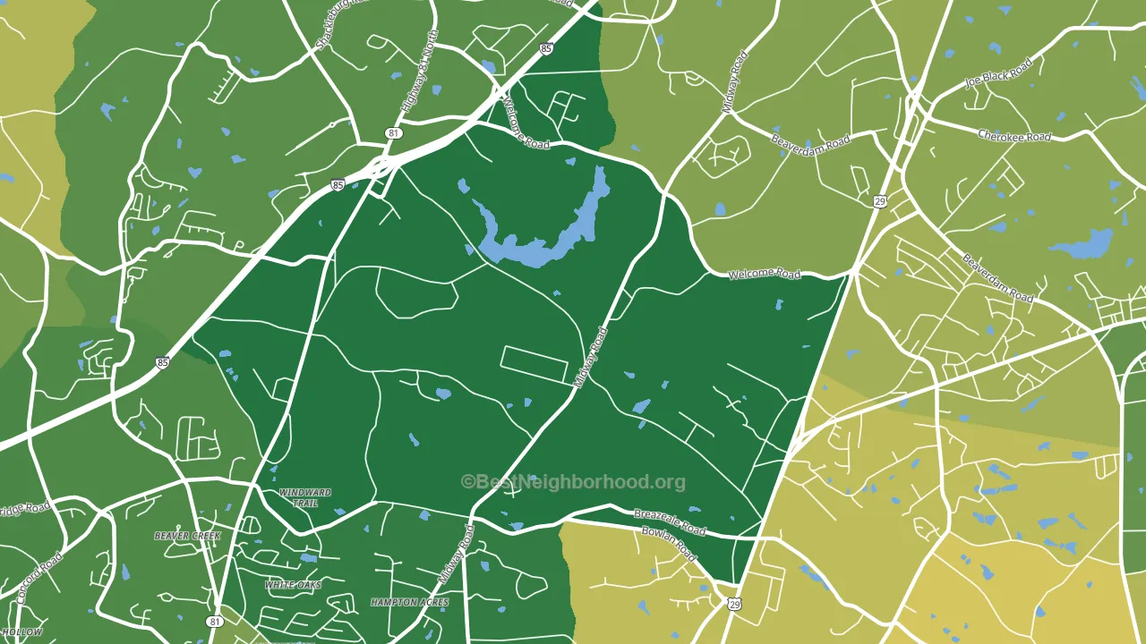 White Plains, SC block-group voter-turnout map