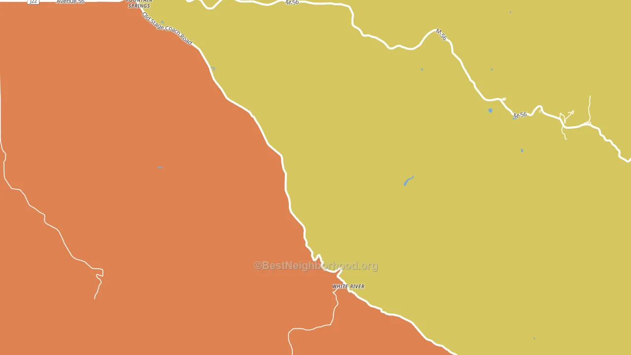 White River, CA block-group voter-turnout map