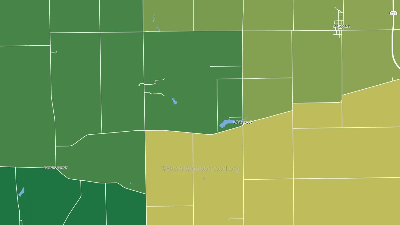 White Rock, IL block-group voter-turnout map
