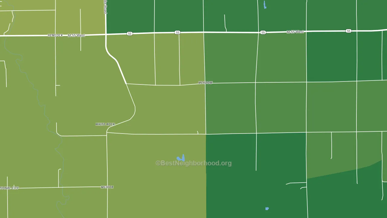 White Rock, MI block-group voter-turnout map