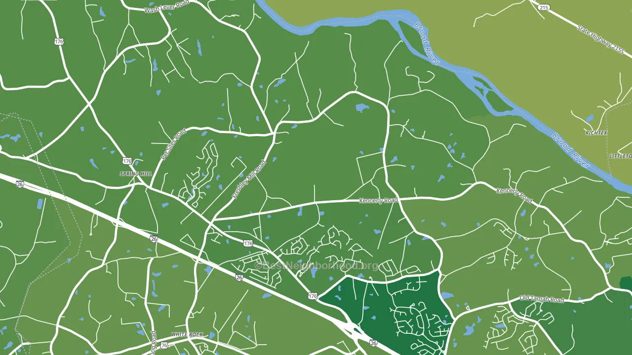 White Rock, SC block-group voter-turnout map