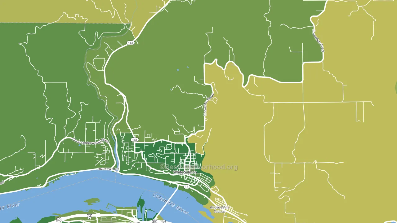 White Salmon, WA block-group voter-turnout map