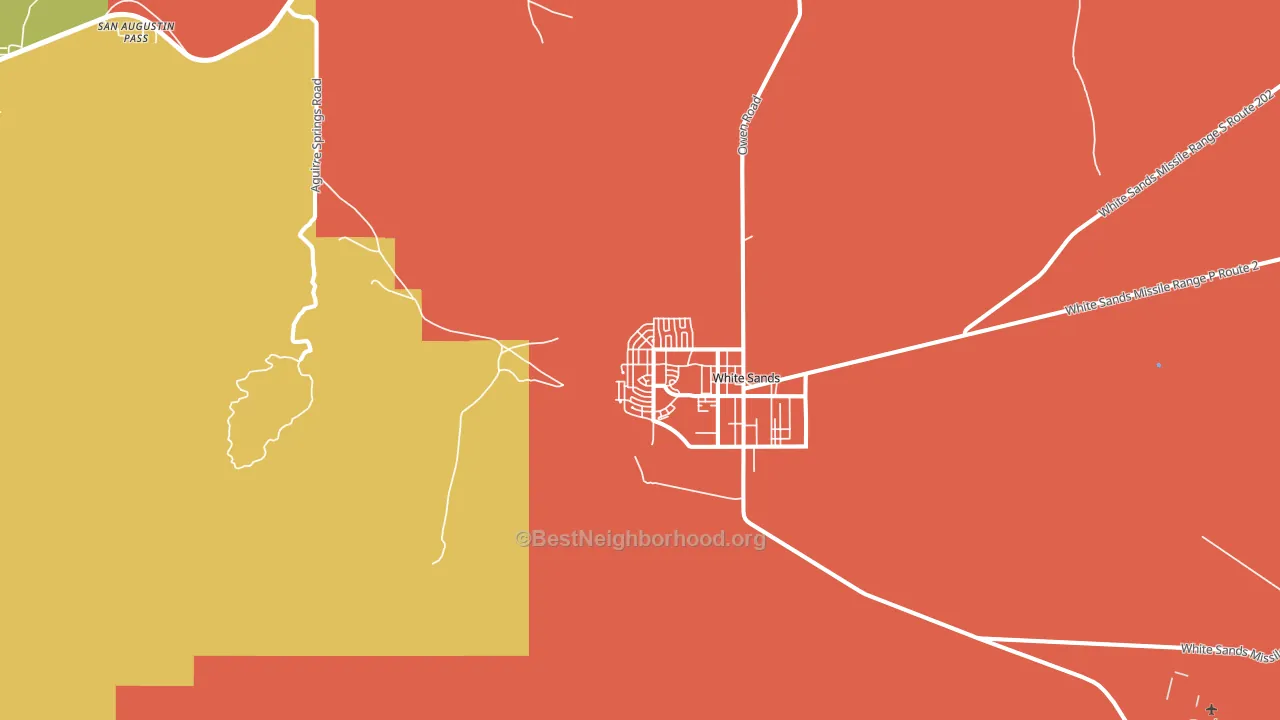 White Sands, NM block-group voter-turnout map