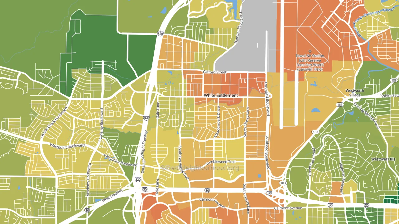 White Settlement, TX block-group voter-turnout map