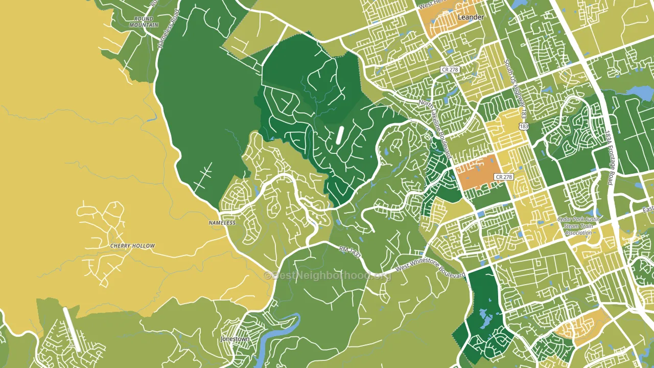 White Stone, TX block-group voter-turnout map