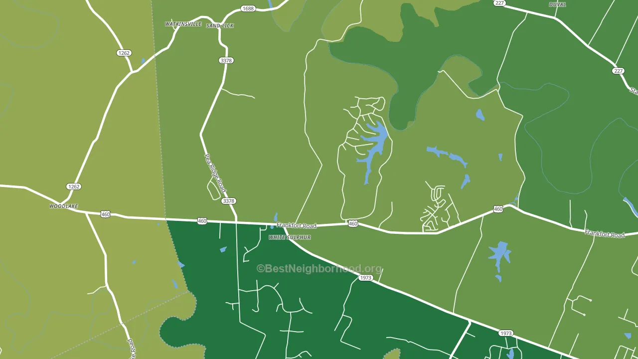 White Sulphur, KY block-group voter-turnout map