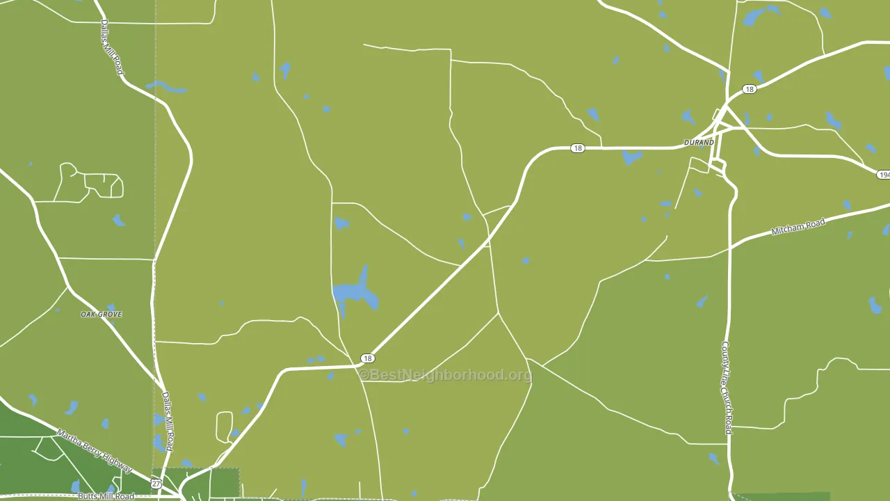 White Sulphur Springs, GA block-group voter-turnout map