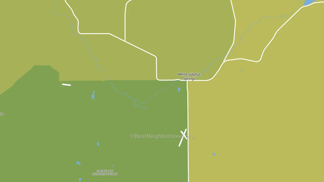 White Sulphur Springs, MT block-group voter-turnout map