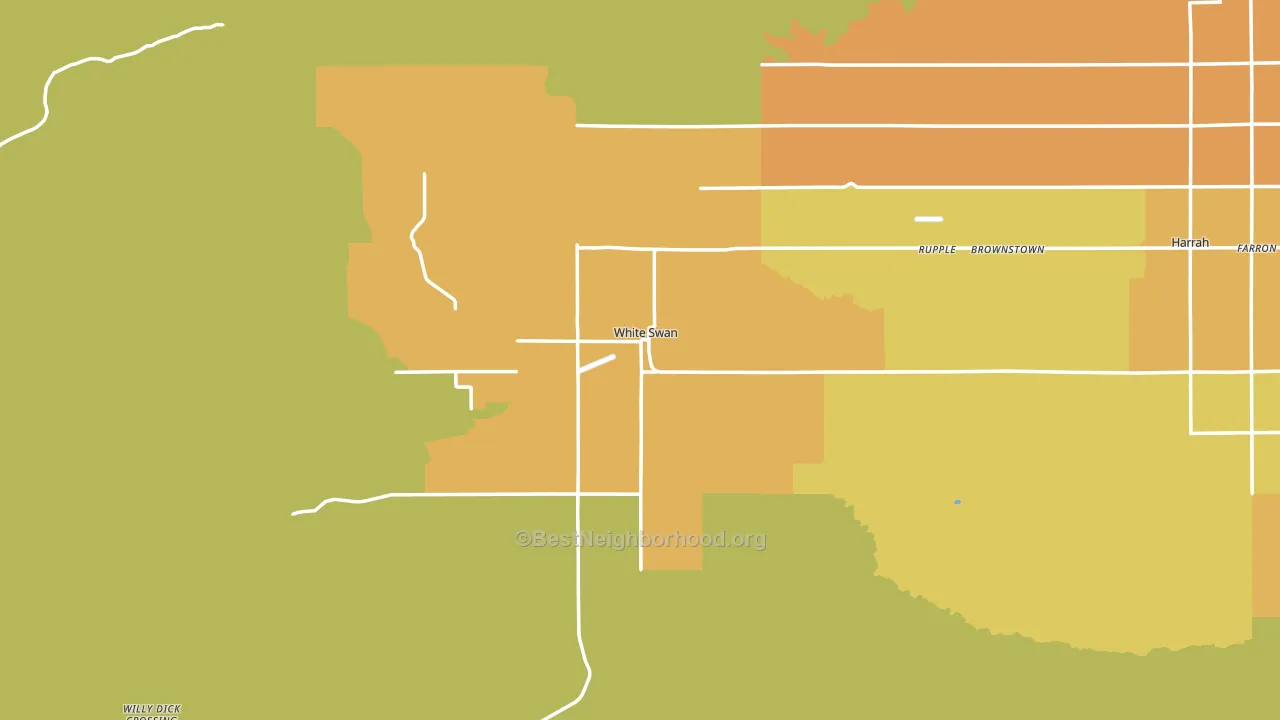 White Swan, WA block-group voter-turnout map