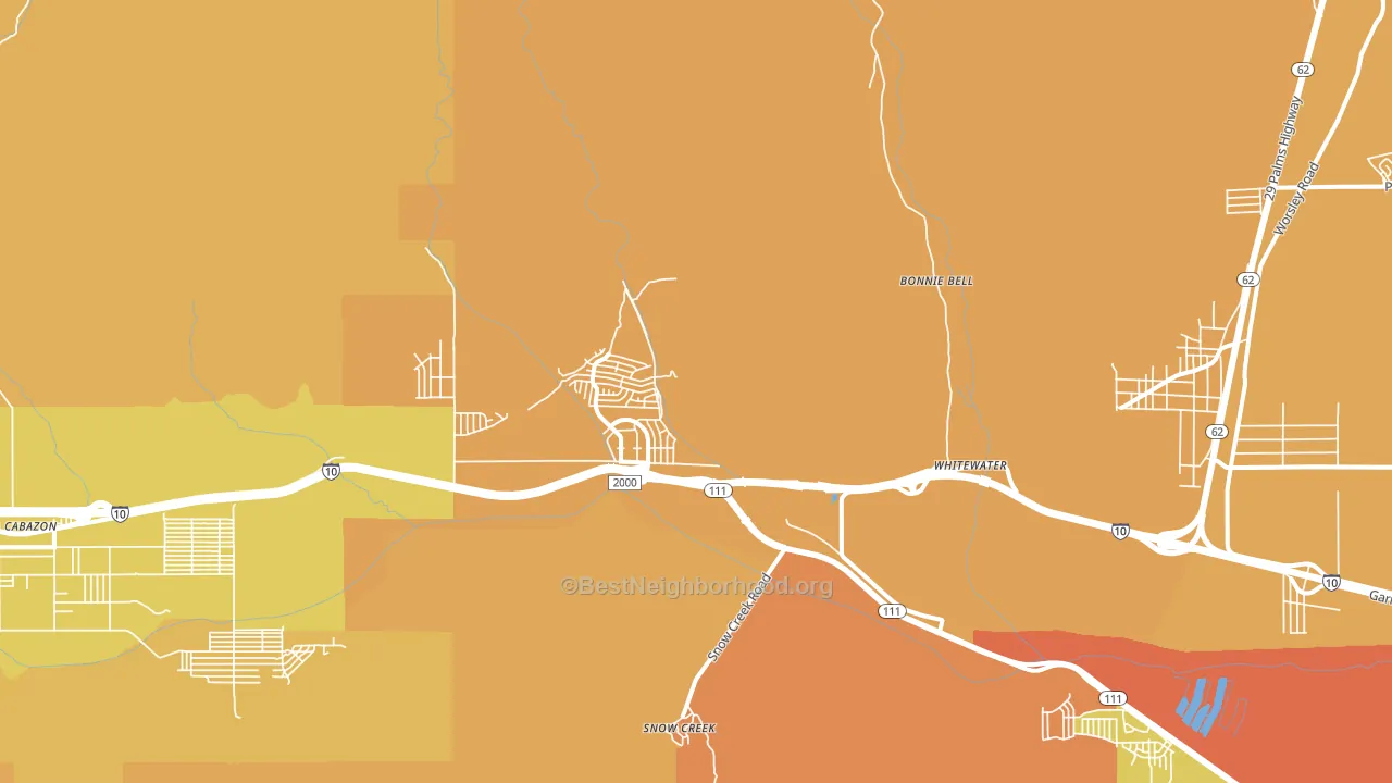 White Water, CA block-group voter-turnout map
