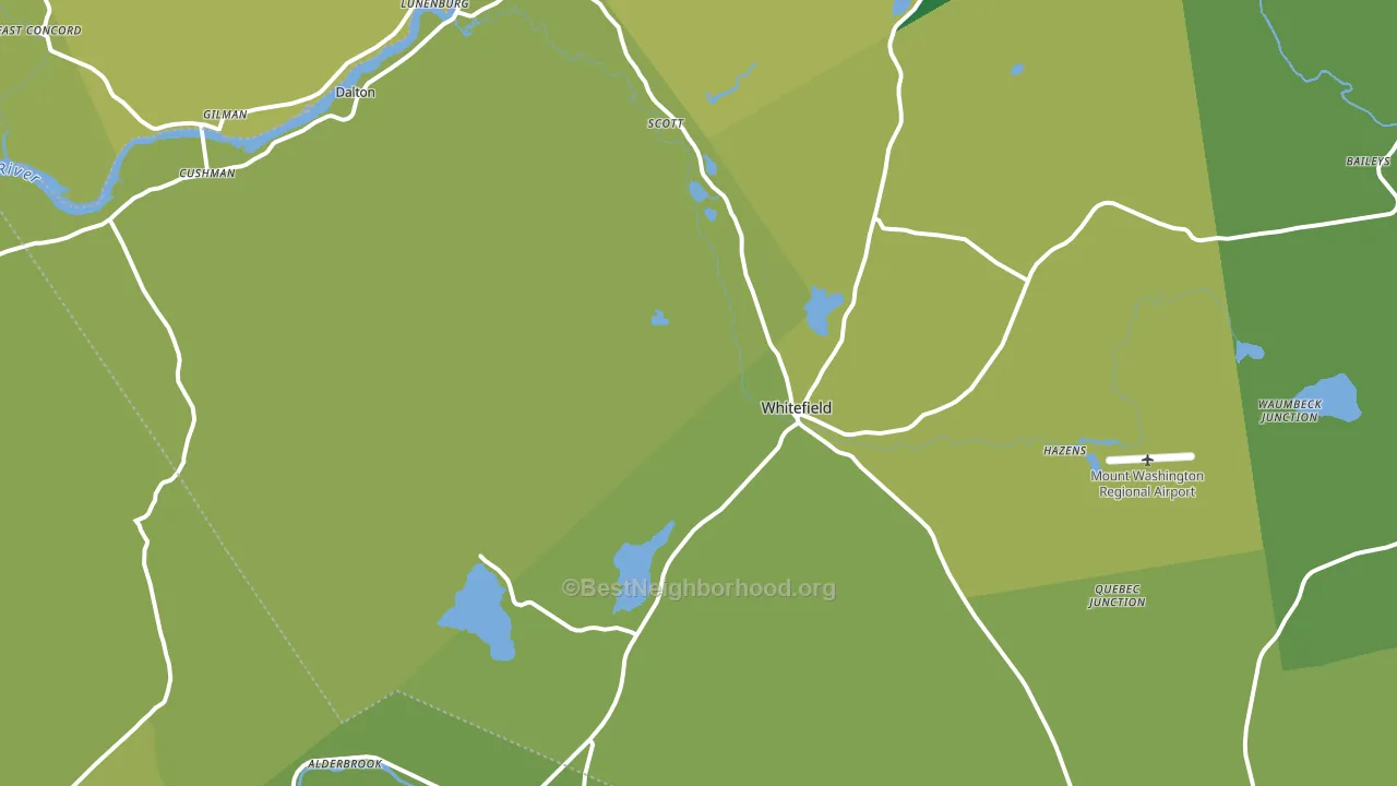 Whitefield, NH block-group voter-turnout map