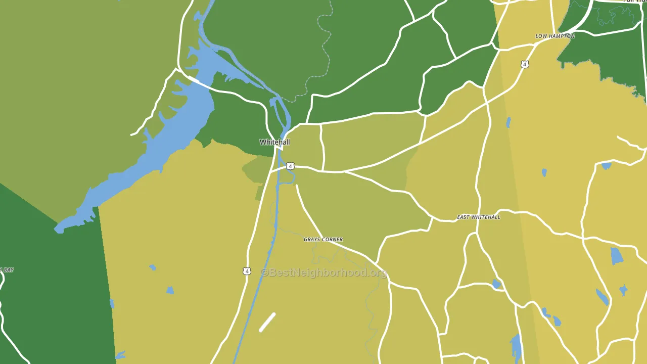 Whitehall, NY block-group voter-turnout map