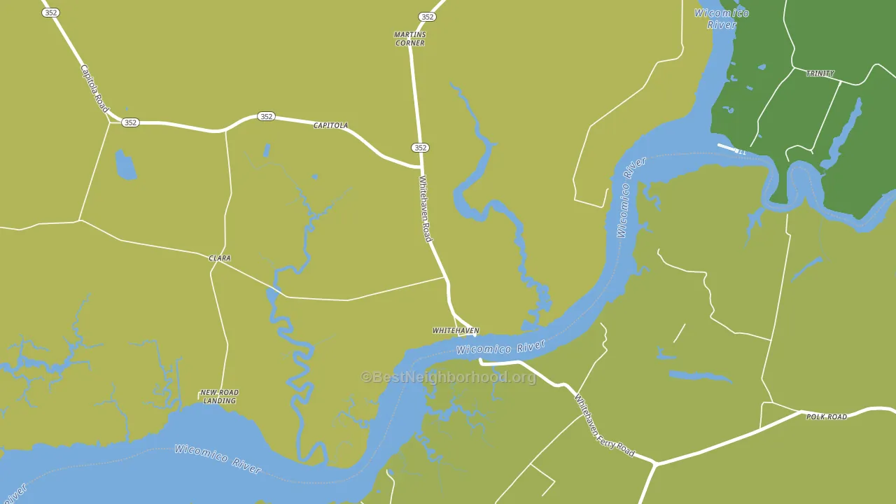 Whitehaven, MD block-group voter-turnout map