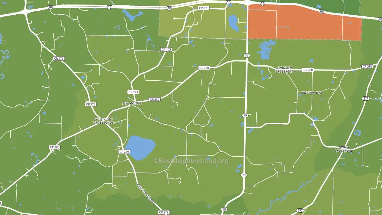 Whitehead Crossroads, FL block-group voter-turnout map