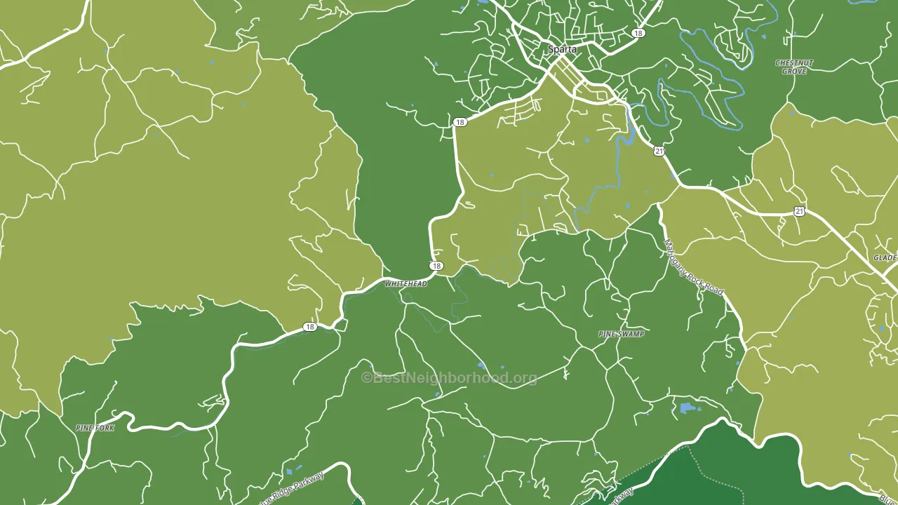 Whitehead, NC block-group voter-turnout map