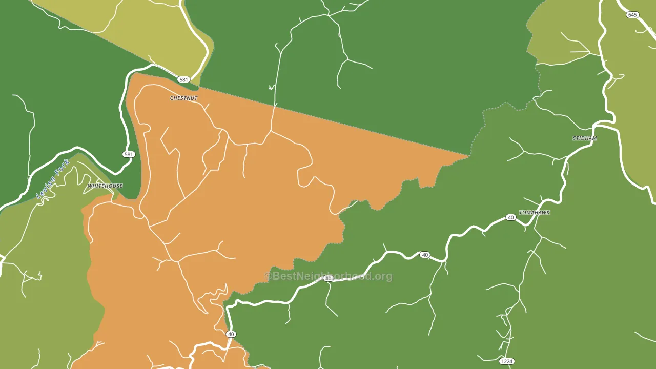 Whitehouse, KY block-group voter-turnout map