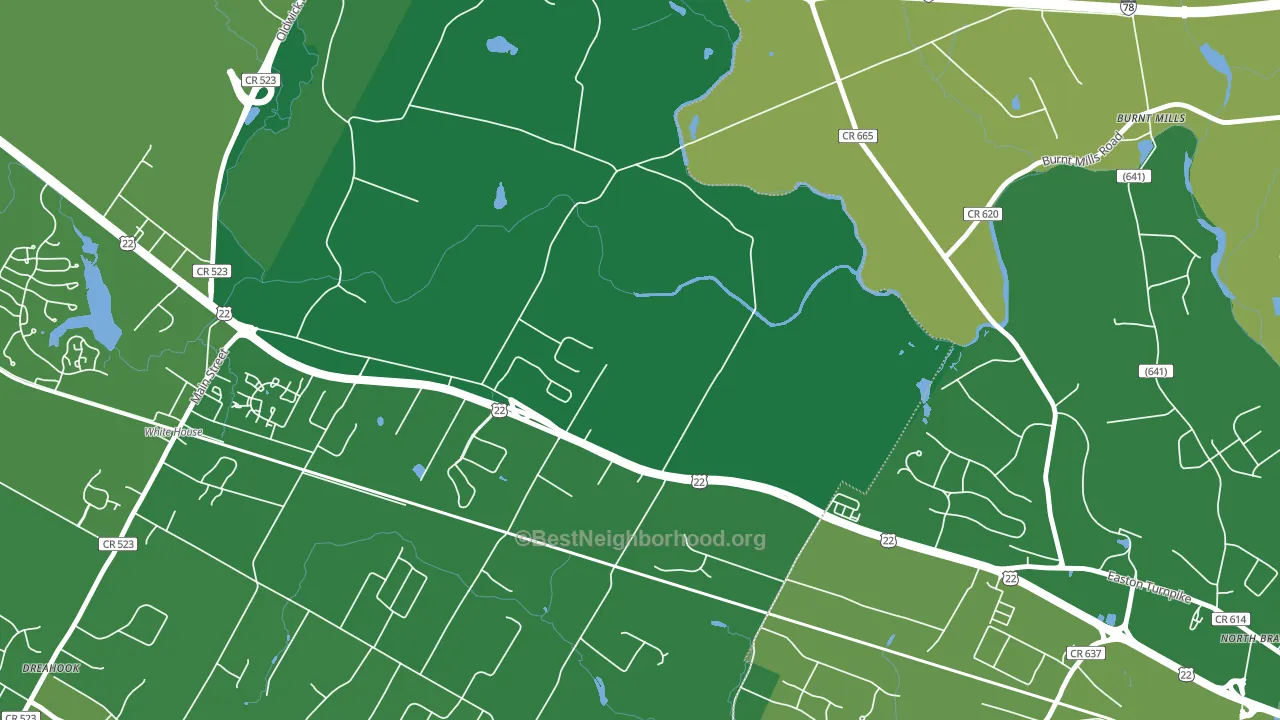 Whitehouse, NJ block-group voter-turnout map