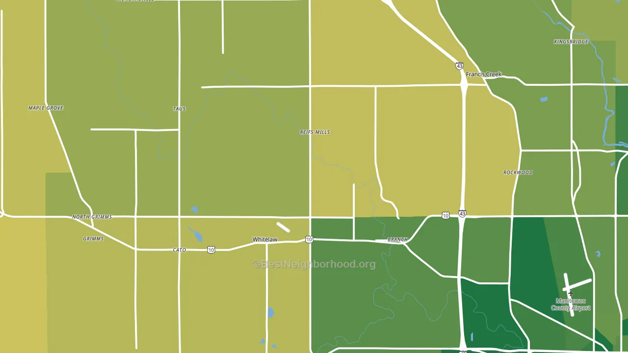 Whitelaw, WI block-group voter-turnout map
