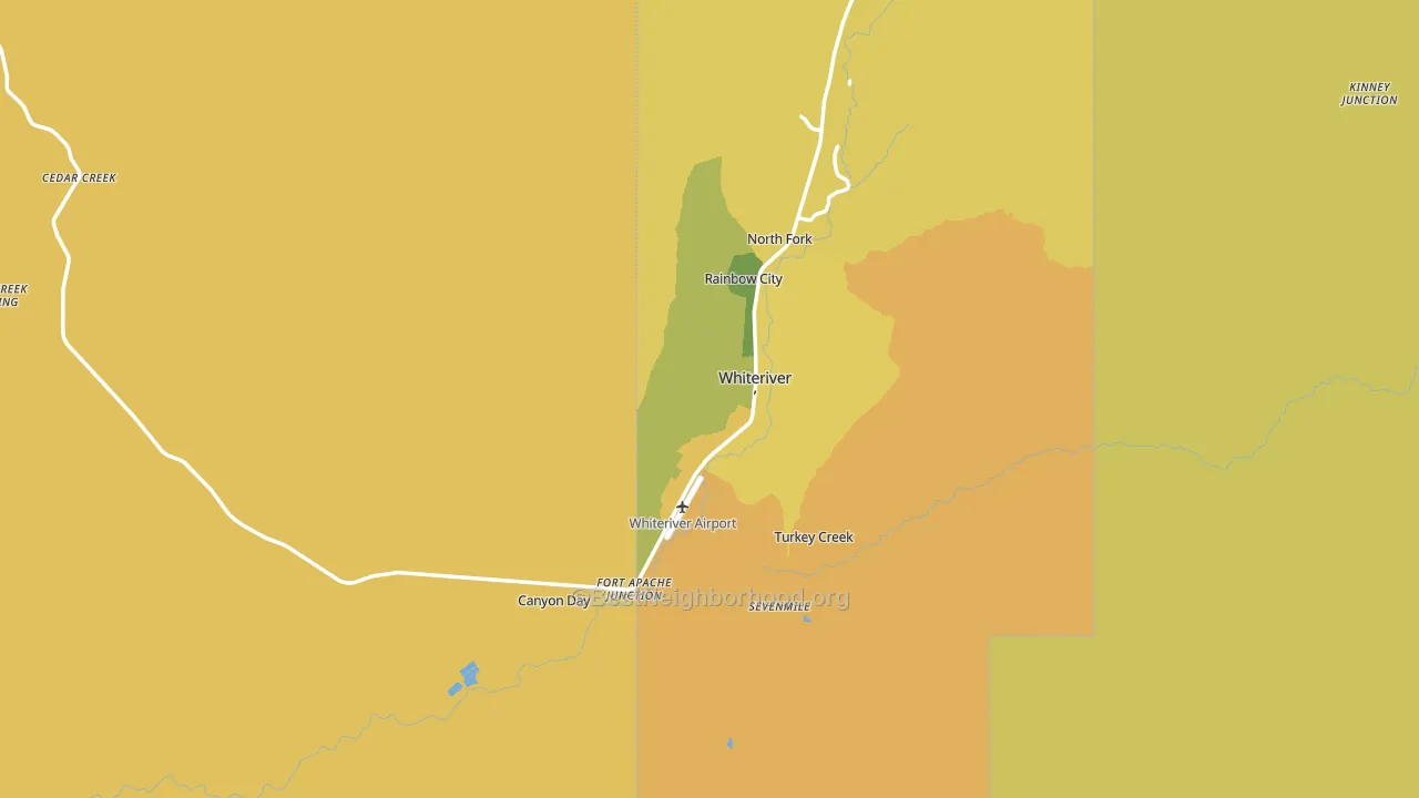 Whiteriver, AZ block-group voter-turnout map