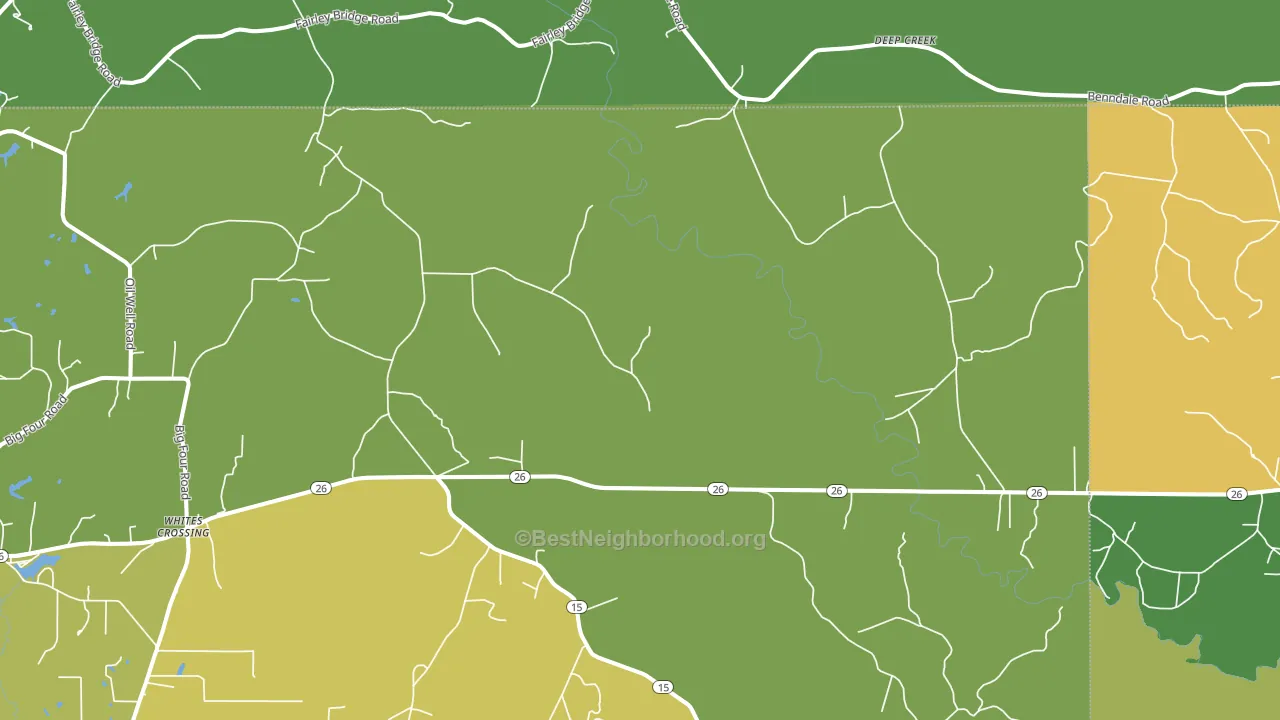 Whites Crossing, MS block-group voter-turnout map