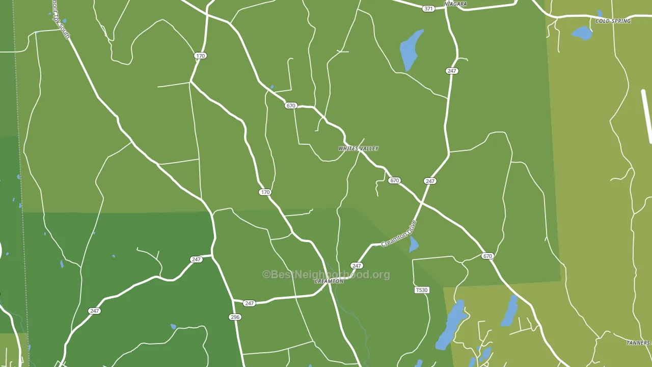 Whites Valley, PA block-group voter-turnout map