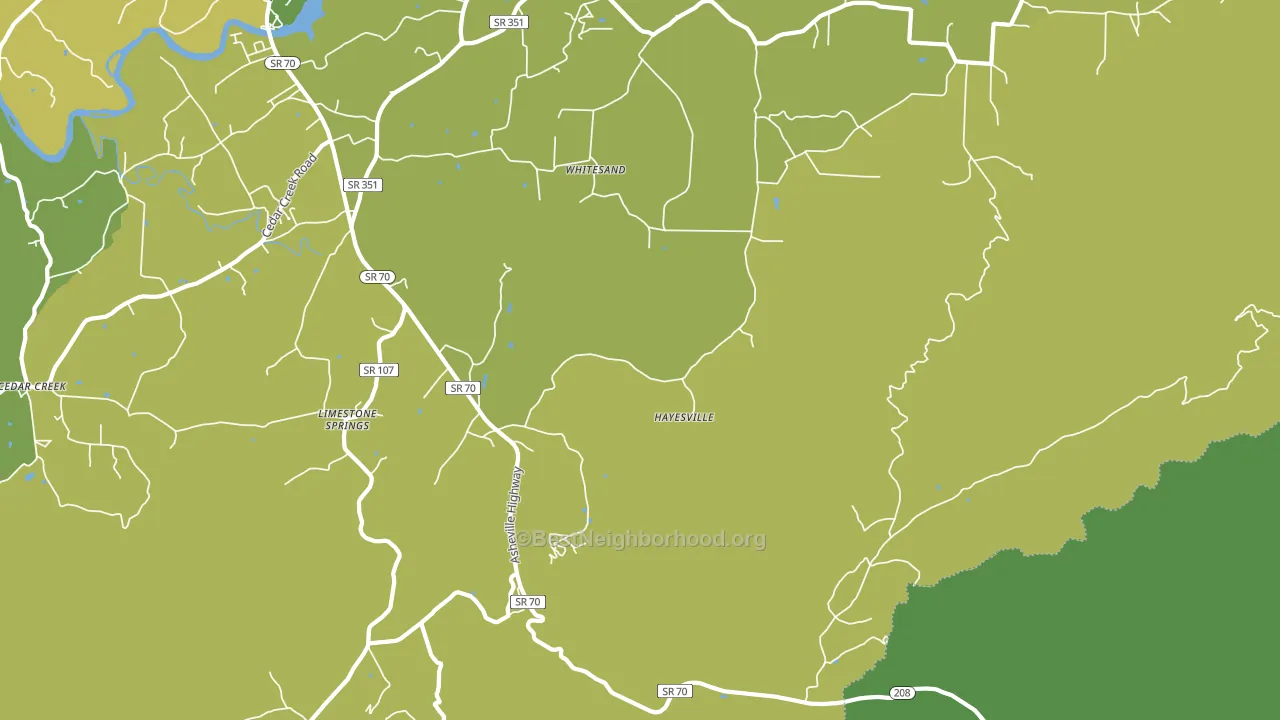 Whitesand, TN block-group voter-turnout map