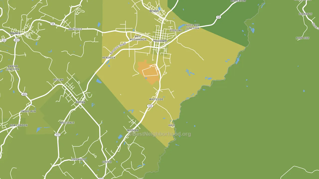 Whiteside, PA block-group voter-turnout map