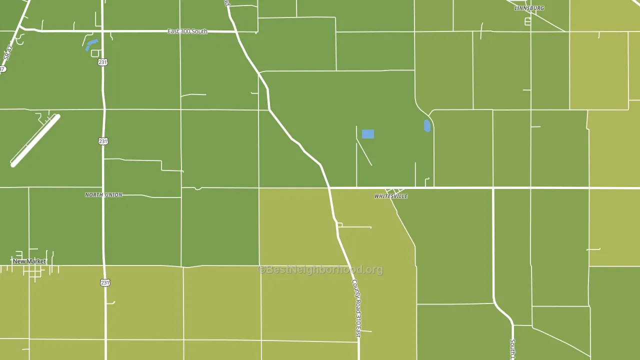 Whitesville, IN block-group voter-turnout map
