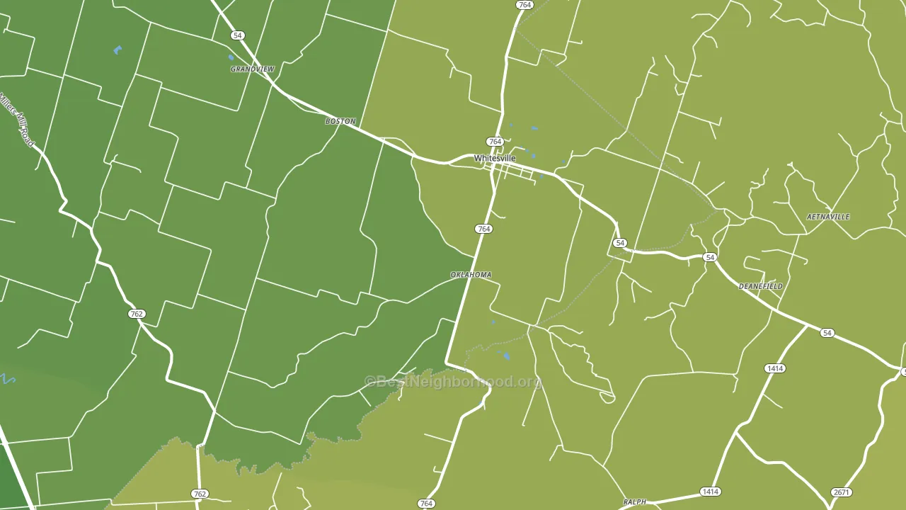 Whitesville, KY block-group voter-turnout map