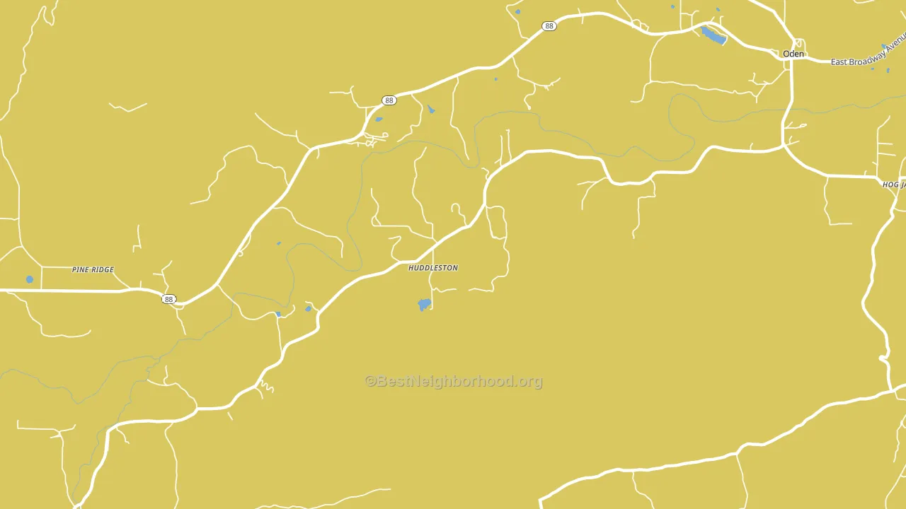 Whitetown, AR block-group voter-turnout map