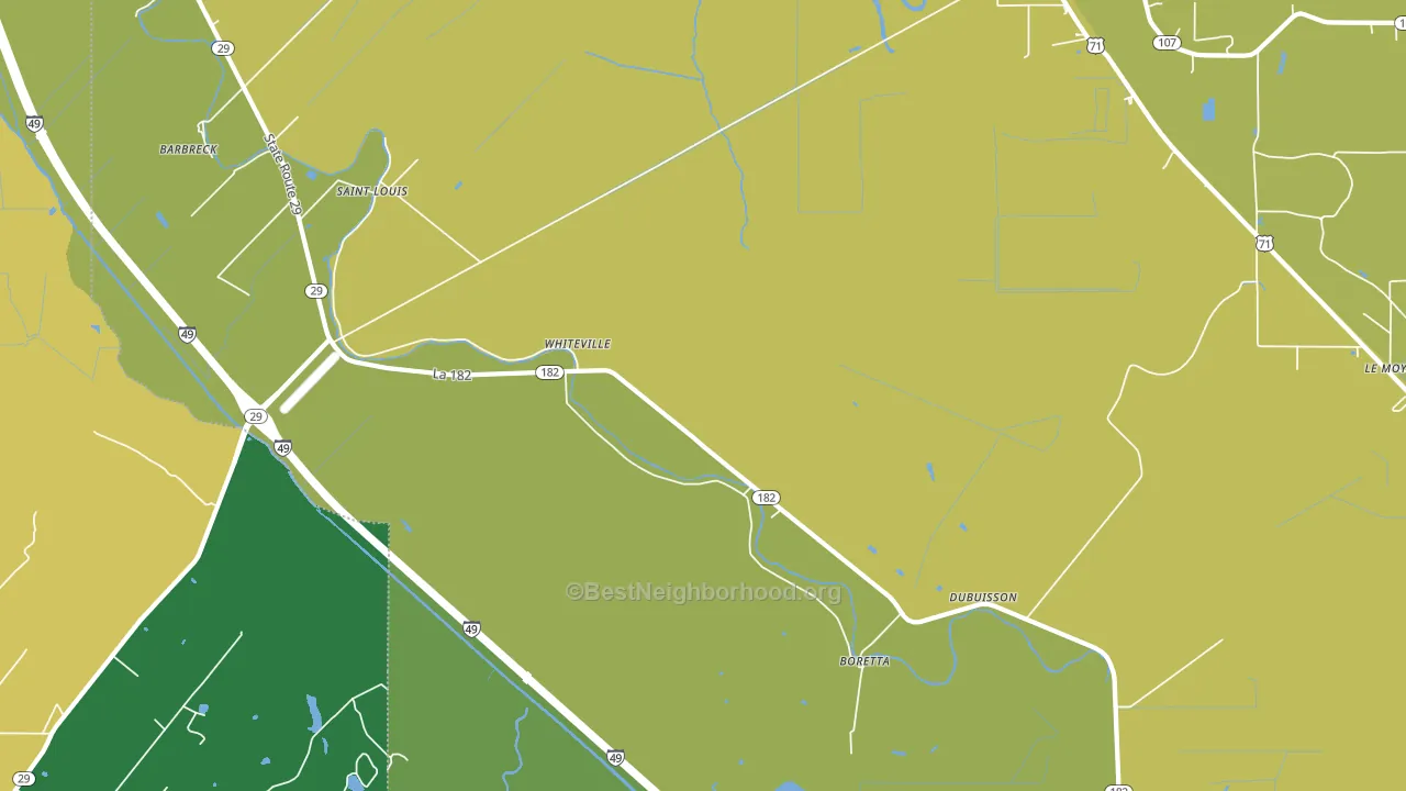 Whiteville, LA block-group voter-turnout map