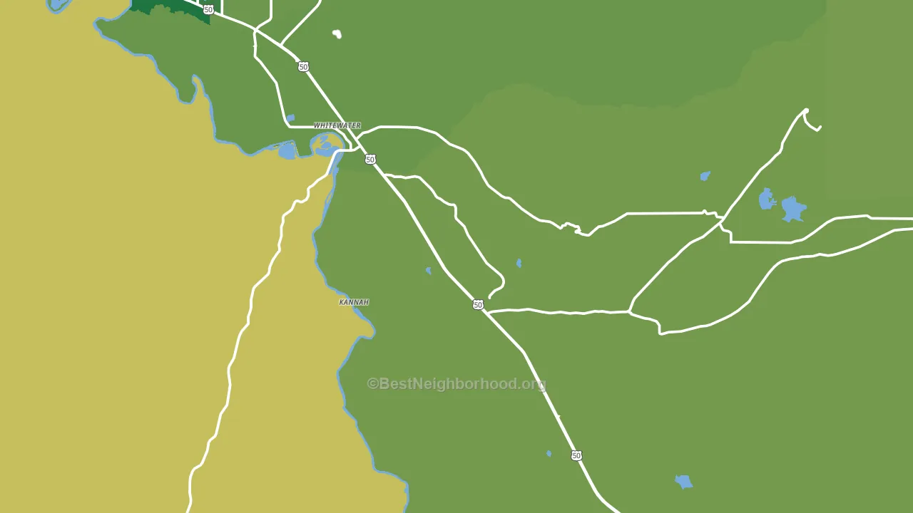 Whitewater, CO block-group voter-turnout map