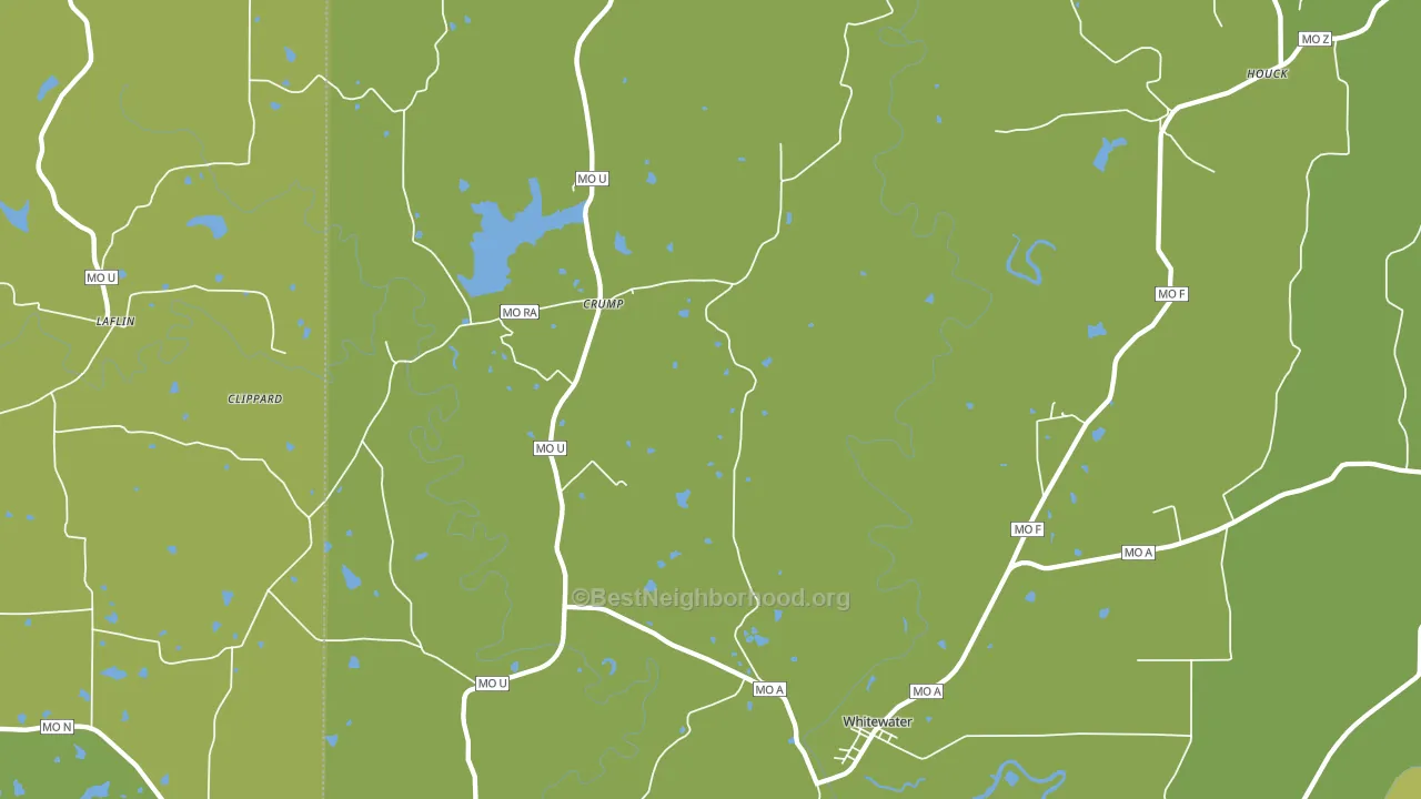 Whitewater, MO block-group voter-turnout map